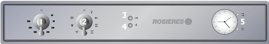 ROSIERES FT 5563 RUV VERT - FT 5563 : four multifonction à régulation mécanique - 1