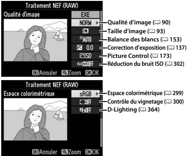 NIKON D4S - Régler les paramètres de traitement NEF (RAW). - 2