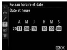 NIKON D4S - Régler la date et l'heure. - 2
