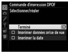 NIKON D4S - Sélectionner les options d'impression. - 1