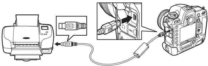 NIKON D4S - Brancher le cable USB. - 1