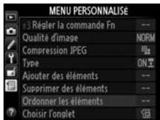 NIKON D4S - Quitter et revenir au Menu Personalisé. - 2