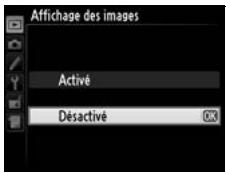 NIKON D4S - Afficher les options. - 2