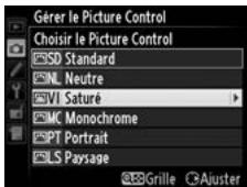 NIKON D4S - Sélectionner un Picture Control. - 2