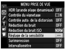 NIKON D4S - Menu Sensibilité - 1