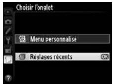 NIKON D4S - Sélectionner Réglages Récents. - 2