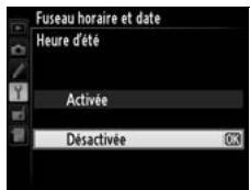 NIKON D4S - Activer ou désactiver l'heure d'été. - 2