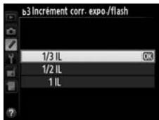 NIKON D4S - b3: Incrément corr. expo./flash - 1
