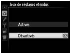 NIKON D4S - Jeux de réglages étendus - 1