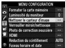 NIKON D4S - Sélectionner Nettoyer le capteur d'image dans le menu Configuration. - 2
