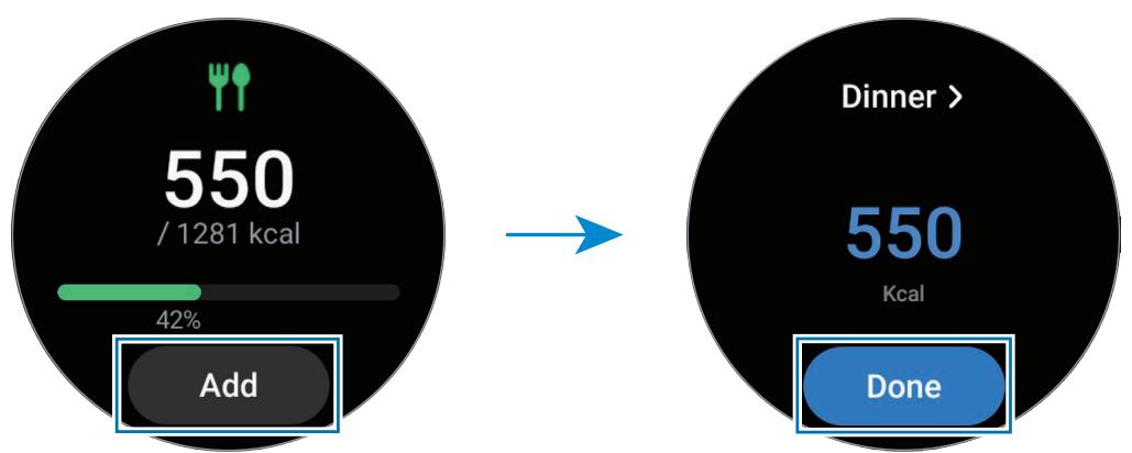 SAMSUNG GW4 - Enregister les calories - 1