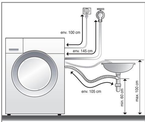 LG-GOLDSTAR WD-14318FDK - ■ Installation du tuyau de vidange - 3