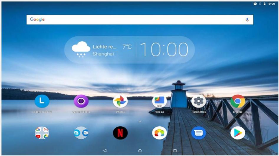 LENOVO TAB E10 WF 16 BK - Écran d'accueil - 1