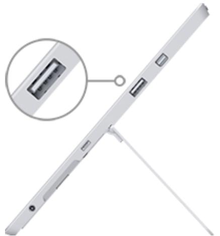 MICROSOFT SURFACE 3 64G 4G - Connector un accessoire USB (une imprimante, une souris, etc.) - 1