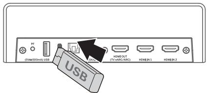 HISENSE U5120GW - Insérez le périphérique USB. - 1