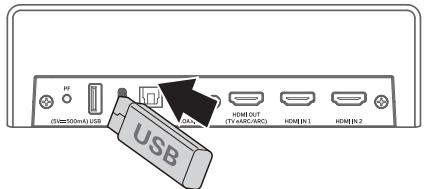 HISENSE U5120GW - Plaats een USB-apparaat. - 1