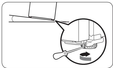 SAMSUNG RB38A7CGTS9 - Pour ajuster la hauteur côté gauche : - 1