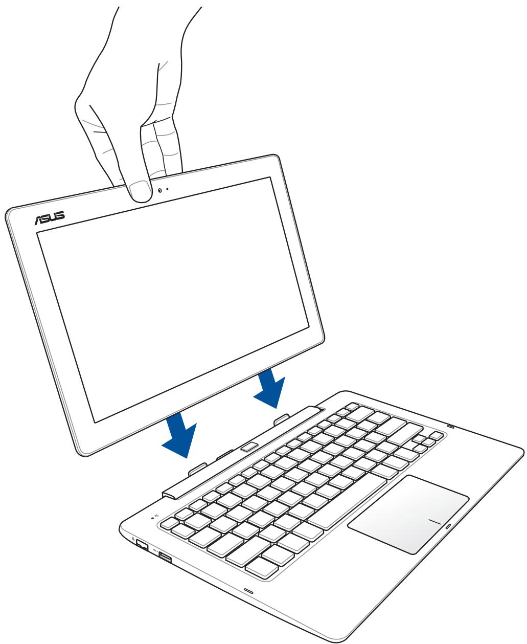 ASUS 1100 AF-BING-DK034B - Attachez la tablette au dock clavier - 1