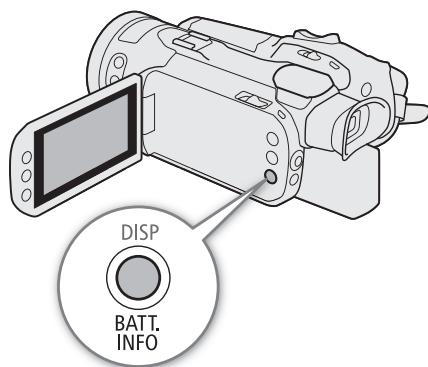 CANON LEGRIA GX10 - Vérification de la durée de vie restante de la batterie - 1