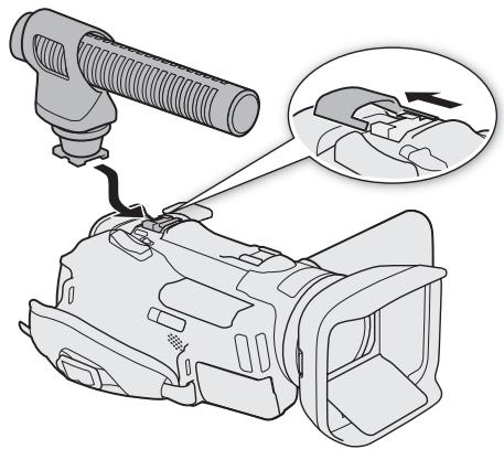CANON LEGRIA GX10 - Utilisation de la mini griffe porte-accessoire avancée - 1