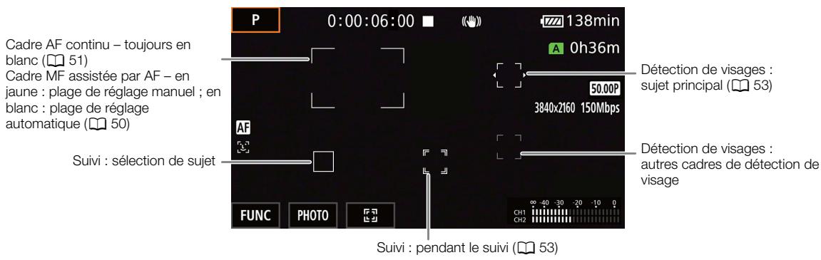 CANON LEGRIA GX10 - Cadres de mise au point - 1