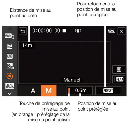 CANON LEGRIA GX10 - Préroglage de la mise au point - 1