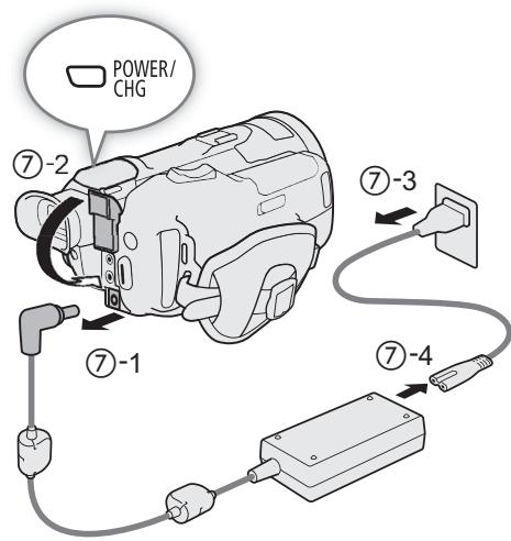 CANON LEGRIA GX10 - Charge de la batterie d'alimentation - 4