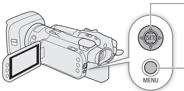 CANON LEGRIA GX10 - Utilisation de la touche MENU et du joystick - 1