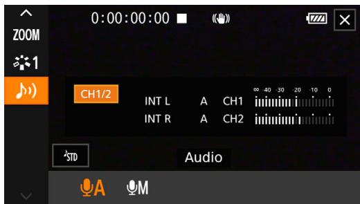 CANON LEGRIA GX10 - Ajustement du niveau d'enregistrement audio - 1
