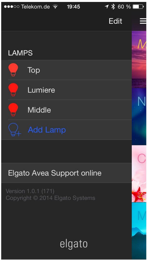 ELGATO AVEA FLARE - Modifier le nom de l'ampoule Elgato Avea - 3