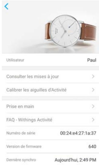 WITHINGS ACTIVITE ARGENT - Mettre le firmware à jour - 1