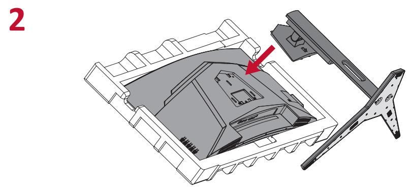 VIEWSONIC VX3418-2KPC - Installation du socle - 2
