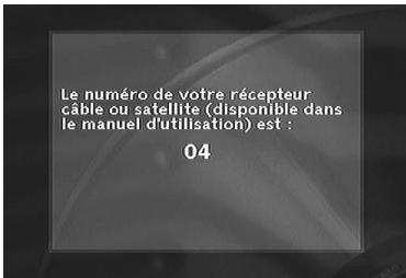 THOMSON DTH7500 - Entrez le code du récepteur - 1