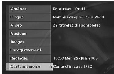 THOMSON DTH7500 - Enregistrement à partir d'une carte mémoire - 1