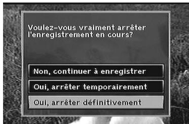 THOMSON DTH7500 - Arrête l'enregistrement - 1