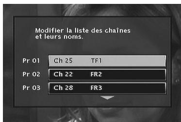 THOMSON DTH7500 - Classement des chaînes - 1