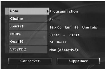 THOMSON DTH7500 - Enregisterr à l'aide du programmeur - 1