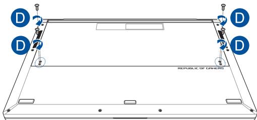 ASUS ZEPHYRUS S17CP - Entretenir votre ordinateur portableRetirer le couvercle inférieur pour le nettoyer - 6