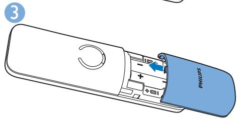 PHILIPS D4553B - Installation des piles fournies - 3