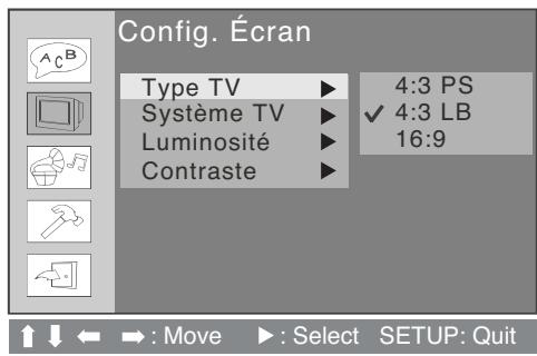 THOMSON DTH-714DVB - Configuration Écran - 1