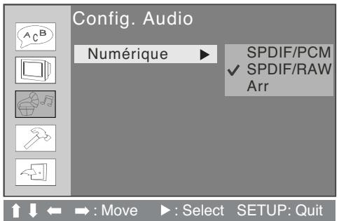 THOMSON DTH-714DVB - Configuration Audio - 1