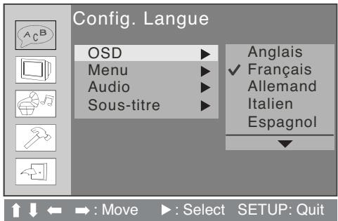 THOMSON DTH-714DVB - Configuration Langue - 1