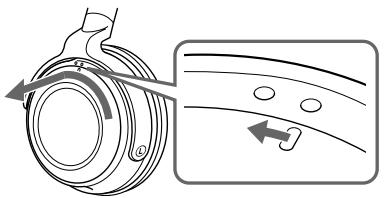 TOSHIBA MDR-RF800RK - Retirez le couvercle du logement des piles du boitier gauche du casque. - 1