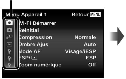 OLYMPUS TG-3 - Appuyez sur la touche MENU. - 2
