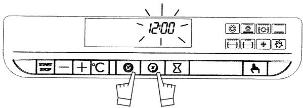 DE DIETRICH DOP 100 - b) Remise à l'heure de l'horloge - 1