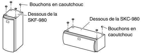 ONKYO SKS-HT978 - Utilisation des bouchons en caoutchouc pour une meilleure stabilité - 1