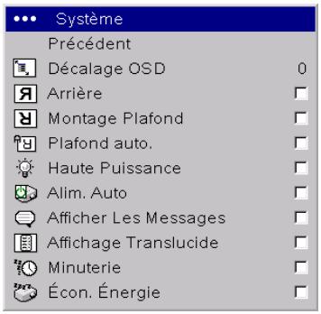 INFOCUS IN 81 NOIR - Menu Paramètres - 4