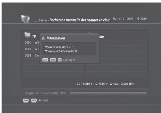 VISIOSAT TNT 5050 TNTSAT - Recherche manuelle des chaînes en clair - 3