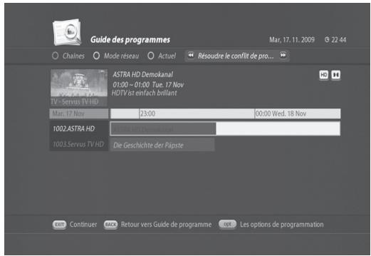VISIOSAT TNT 5050 TNTSAT - Gestionnaire de conflits d'enregistrements - 1