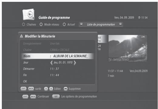 VISIOSAT TNT 5050 TNTSAT - Modification de la liste de programmes mémorisés - 2